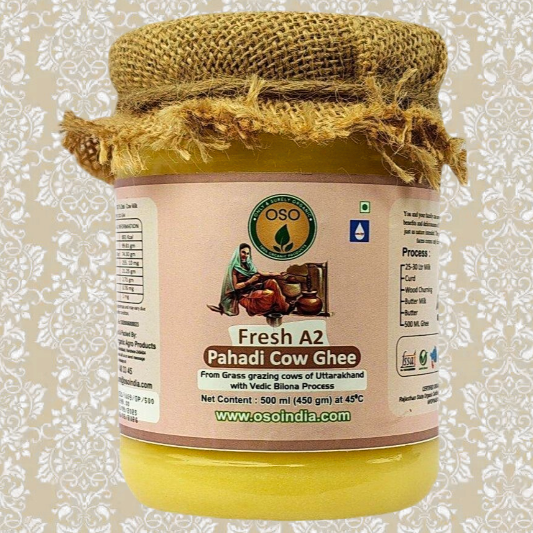 ORGANIC PAHADI COW GHEE A2 BILONA (500ML)